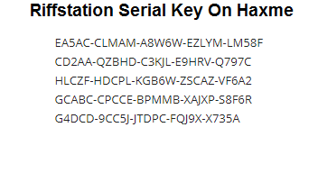 Riffstation Serial Key